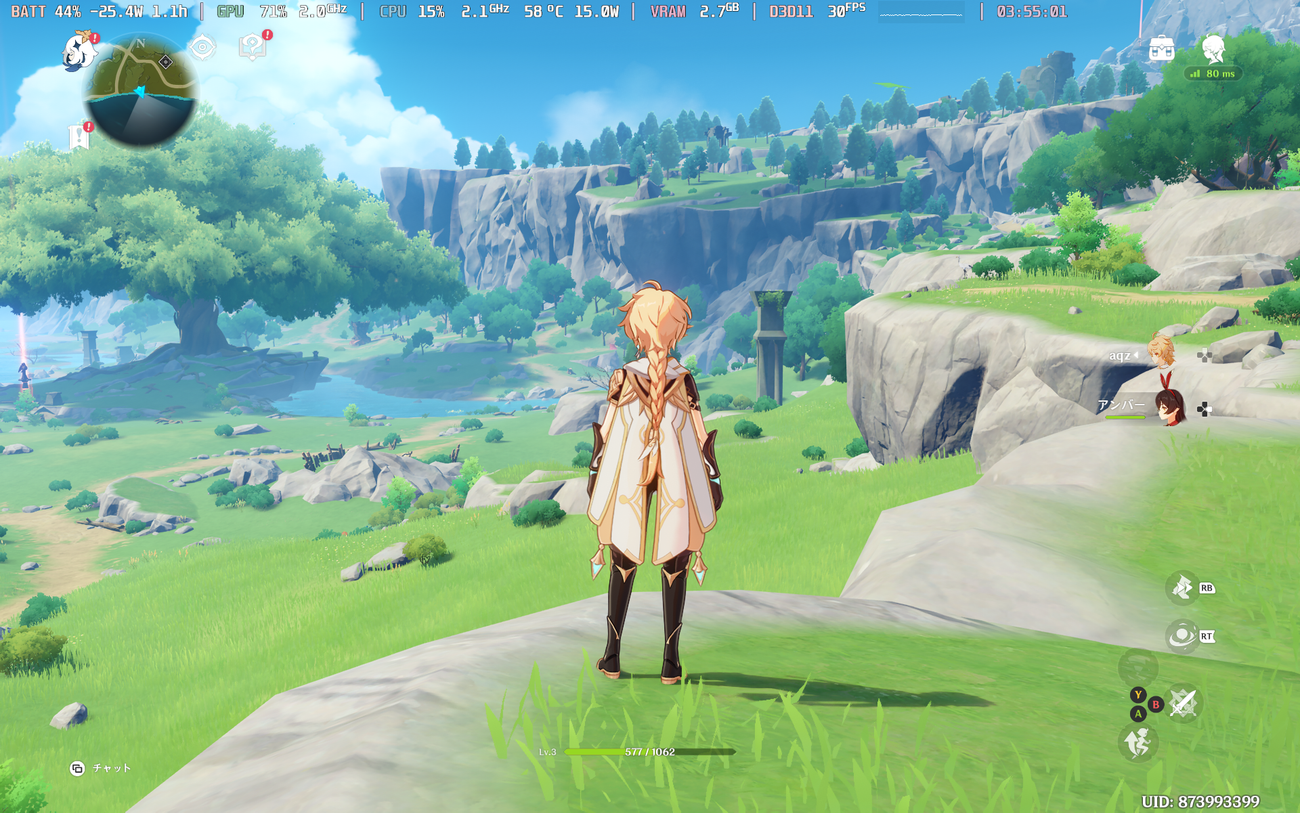 原神 中設定 30fps